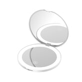 Portable Desktop Folding Mirror Led Light for Grooming
