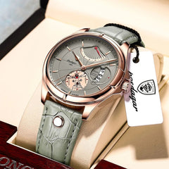 【Limited Time Offer】Men Watch Fashion Top Sport Men's Wristwatch Waterproof Luminous Leather Date Quartz Watches