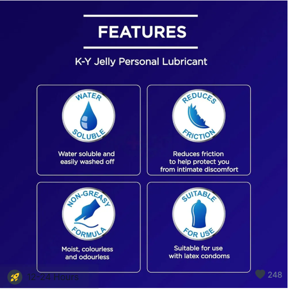Durex KY Personal Lubricant Gel 50g – Water-Based Intimate Lubricant for Smooth & Comfortable Experience