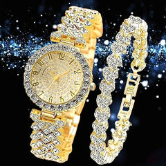 【Starry Sky Temperament】Full Diamond Women's Watch with Free Diamond Bracelet