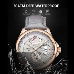 【Limited Time Offer】Men Watch Fashion Top Sport Men's Wristwatch Waterproof Luminous Leather Date Quartz Watches
