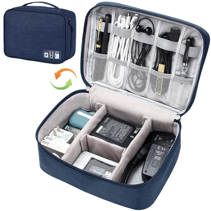 Travel Gadget Cable Storage Bag Organizer Digital Electronic Organizer Portable USB Data Line Charger Plug Power Bank Mobile