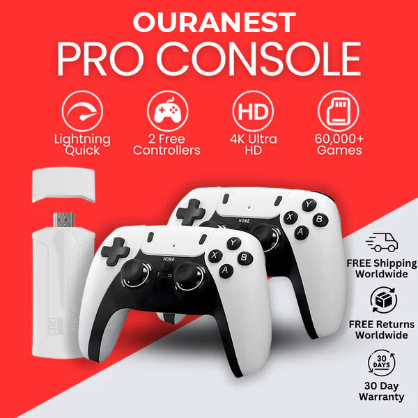 OURANEST™  - RETRO DOCK V2                   [ 60,000+ NOSTALGIC GAMES + 2 FREE CONTROLLERS ]